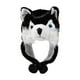 thumbnail image 4 of Gorro De Peluche, Bonito Y Acogedor Gorro De Esquí Para Niños, Regalo De Cumpleaños, Gorro Cálido Con Personaje De Animal, Lobo Negro, 4 of 5