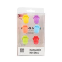 Homewell - Set 6 Marcadores De Copas Multicolor