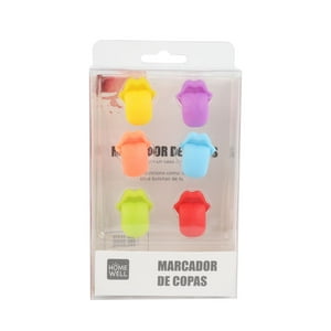Homewell - Set 6 Marcadores De Copas Multicolor