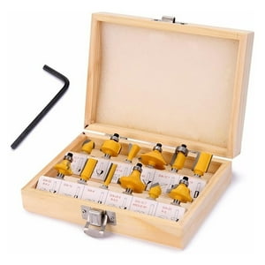 Genérico - Juego De 12 Brocas Fresas Madera Router 6.35Mm 1 4