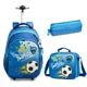 thumbnail image 1 of Children's Rolling Backpack Set Wheeled Schoolbag Kids Backpack with Insulated Lunch Bag and Pencil Case for Boys and Girls, 1 of 3
