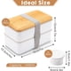 thumbnail image 2 of Lonchera Bento Box para adultos, con compartimentos (1,2 litros), apilable, rectangular, con juego de utensilios, a prueba de fugas, apta para microondas y lavavajillas., 2 of 6