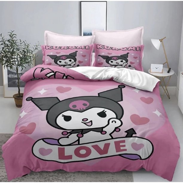 v2314 Bed Sheets Printed Cartoon Quilt Cover for Children, Cute , Soft, Customizable Bedding, Custom Made, Home, Bedroom 3-Piece Bedding Set (1 Duvet Cover + 2 Pillow Shams) Bed Sheets ju2314