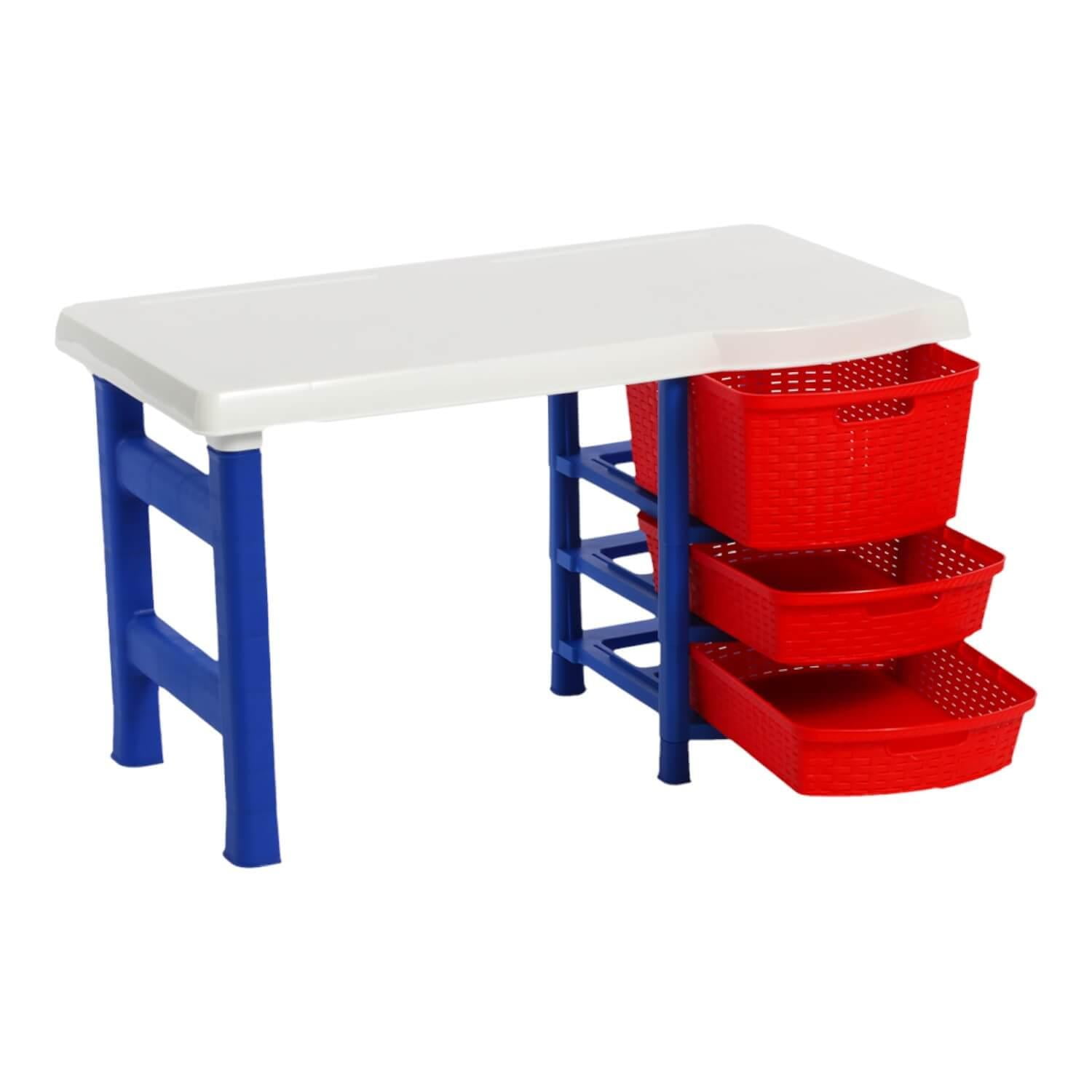 Mesa Escritorio Plastico Para Niños 50x88x50cm Rimax Azul Tamaño Único