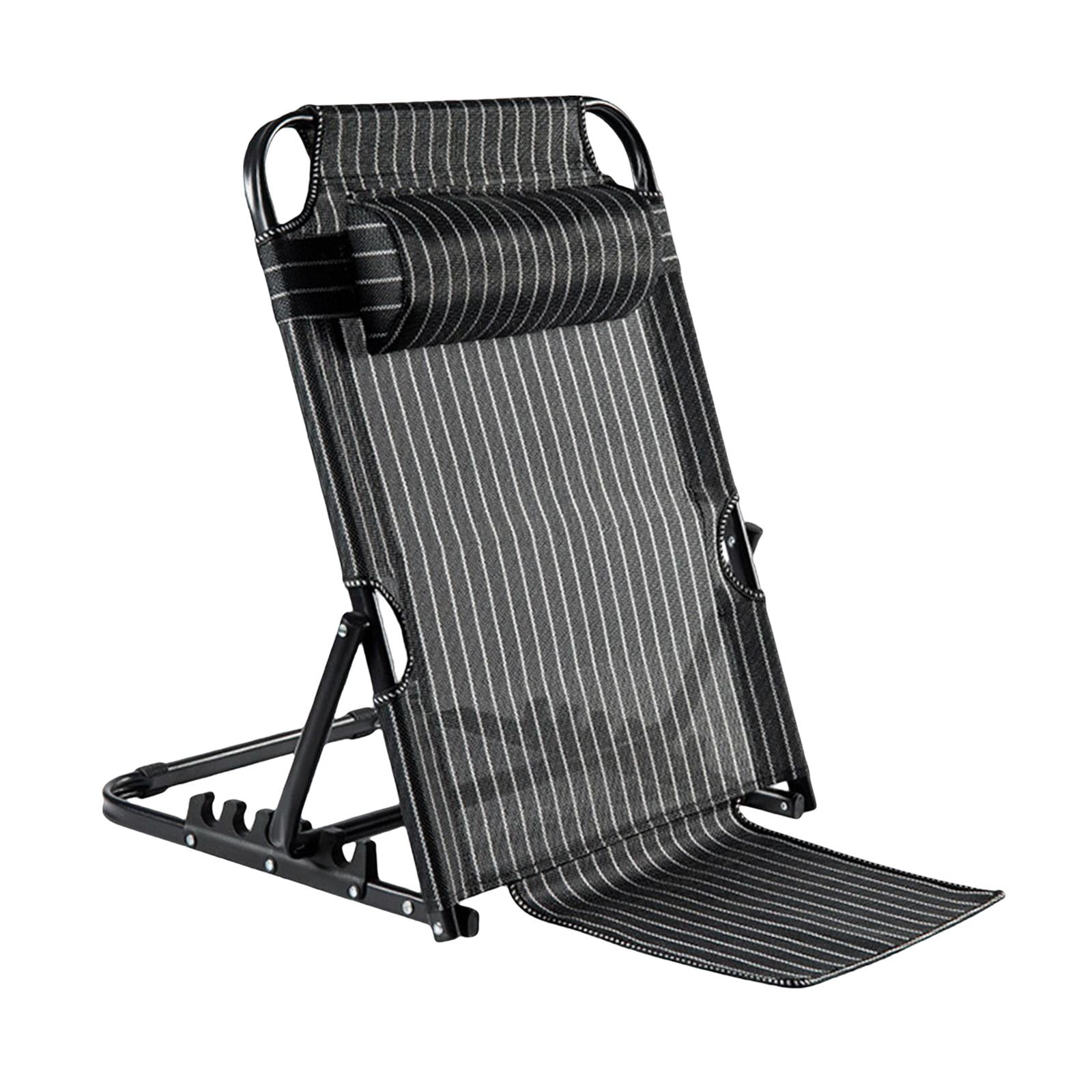 Magideal - Respaldo De Cama Portátil Para Sentarse En La Cama, Soporte Plegable De Ángulo Ajustable, Silla De Cama, Respaldo Multifunción De Acero Para Asiento, Grandes 7 Engranajes