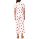 thumbnail image 3 of INSPIRE CHIC Conjunto de Pijama de Mujer Acanalado de Manga Corta Modal con Puños Volantes y Pantalones de Descanso Suaves S Fresa, 3 of 6