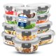 thumbnail image 1 of Juego de recipientes de vidrio para almacenamiento de alimentos SereneLife de 24 piezas, color gris, 1 of 7