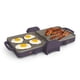 thumbnail image 1 of Plancha BELLA Ceramic Fold-n-Store de doble temperatura, 10 x 20, 1500 W, color ciruela, 1 of 7