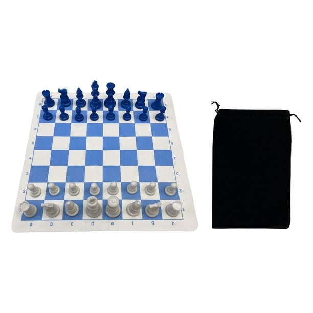 Juego De Ajedrez Plegable, Ligero, Para Viajes, Para Exteriores, Interior Y Exterior, Bolsa De Franela