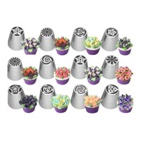 Genérico - 12 Boquillas Rusas Pasteleras Acero Inox Repostería Cocina