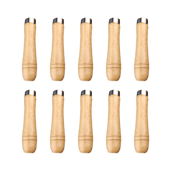 10 Uds. Mango De Lima De Madera, Carpintería De Madera Dura Con Anillo De Metal, Escofina De Madera