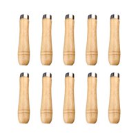 Ioensy - 10 Uds. Mango De Lima De Madera, Carpintería De Madera Dura Con Anillo De Metal, Escofina De Madera