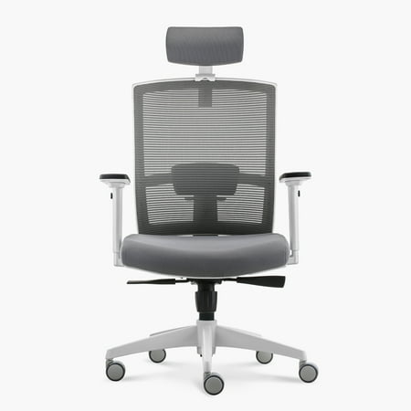 Silla Oficina Taylor Pro Con Cabecero Gris Claro