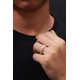 thumbnail image 3 of Anillo de Moissanita para Hombre Color D Claridad VVS1 Oro Pesado Alianzas de Boda para Él Anillos de Eternidad de Plata Esterlina 925 Unisex Talla 7-12, 3 of 7