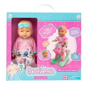 Genérico - Juguete Muñeca Bostecitos 30Cm Balancin De Unicornio