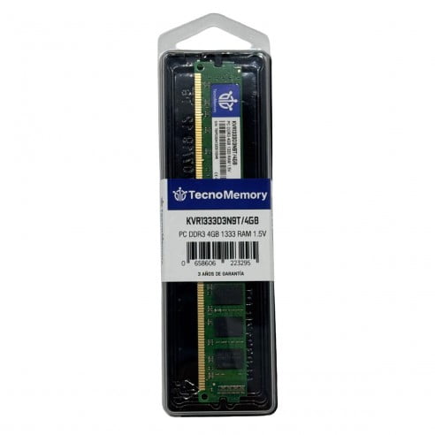Memoria ram TecnoMemory PC DDR3 4GB 1333Mhz KVR1333D3N9T/4GB