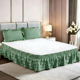 thumbnail image 1 of suxuMhao Falda para Cama de 4 Capas, Falda para Cama con Volantes Falda Elástica para Cama Falda Envolvente para Cama, Tamaño Twin 39 X 78+18 Pulgadas, Falda Verde para Cama Twin, Volante Antipolvo, 1 of 3