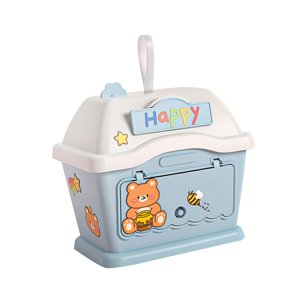 Bothyi - Hucha Con Llave Para Niñas Y Niños Hucha Para Niños Para Regalos De Vacaciones Azul