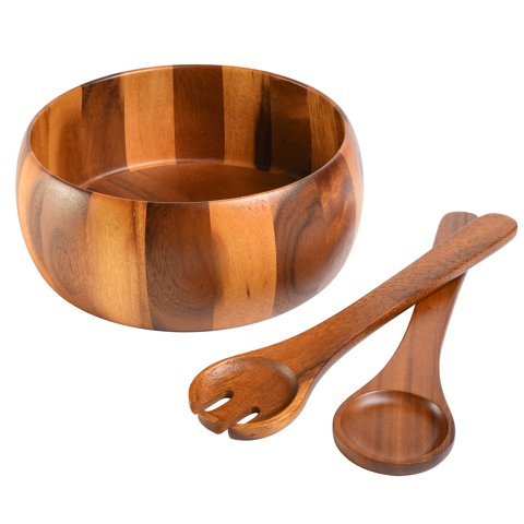 Juego De Ensaladeras Gibson Home, Madera De Acacia, Laurel, 3 Piezas