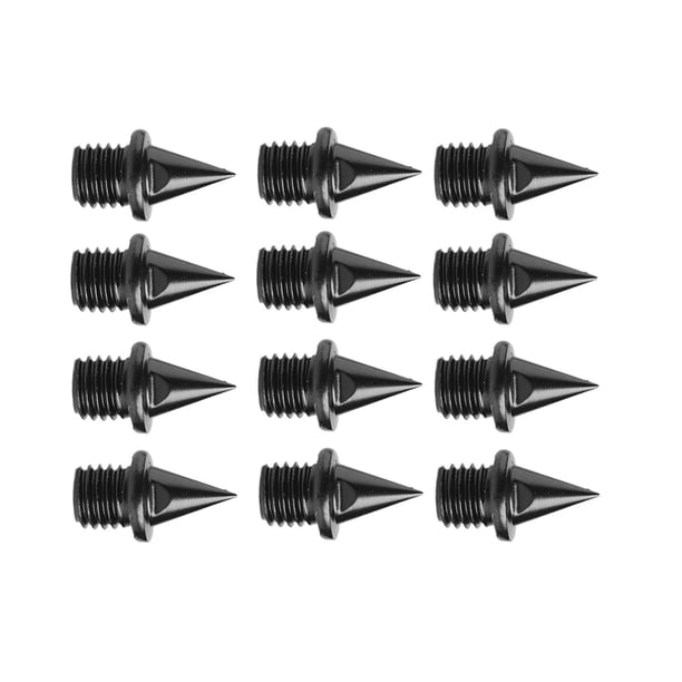 12 clavos de repuesto para zapatillas de pista, clavos de aleación de aluminio y carbono de 7 mm para zapatillas de pista para carreras de corta dista Negro