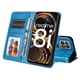 thumbnail image 3 of Funda tipo cartera FOXDOCK para Realme 8i , diseño girasol en relieve, cuero PU, cierre magnético, soporte y tarjetero, 3 of 5