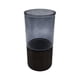 thumbnail image 2 of Florero Decorativo De Vidrio Liso Tonos Gris Con Base Madera gris oscuro, 2 of 8