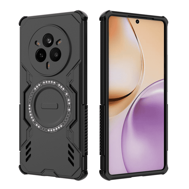 Funda FOXDOCK para Realme 14 Pro 5G , magnética, resistente a golpes, con soporte, unisex, carga inalámbrica