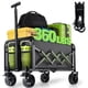 thumbnail image 1 of Carrito plegable FAVSH, capacidad de carga de 164 kg, frenos y 2 portavasos, 1 of 8