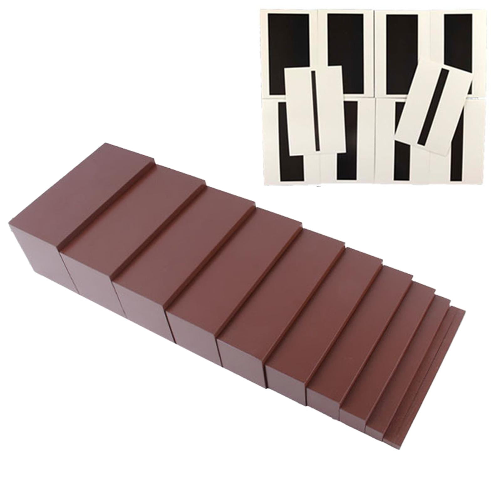 Magideal - Escalera Marrón Montessori, Material Didáctico Para Escaleras Pequeñas De Color Marrón, Juguetes De Construcción Para Niños Y Niñas, Niños Pequeños