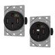thumbnail image 2 of Receptáculo de carga Leviton 1450R, 50 amperios, vehículo eléctrico pesado, negro, 2 of 6