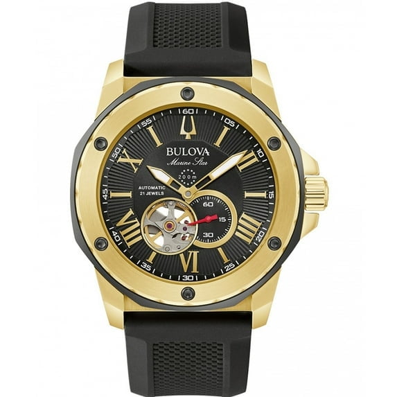 Reloj Bulova Marine Star Negro Para Hombre - 98a272
