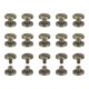 thumbnail image 1 of Uxcell 30 Paquete 0.12" x 0.39" Tornillos Chicago de Latón Poste Clavo Remaches para Manualidades Bronce, 1 of 6