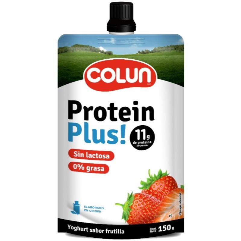 Yoghurt Protein Plus Sabor Frutilla Doypack 150 gr Colun