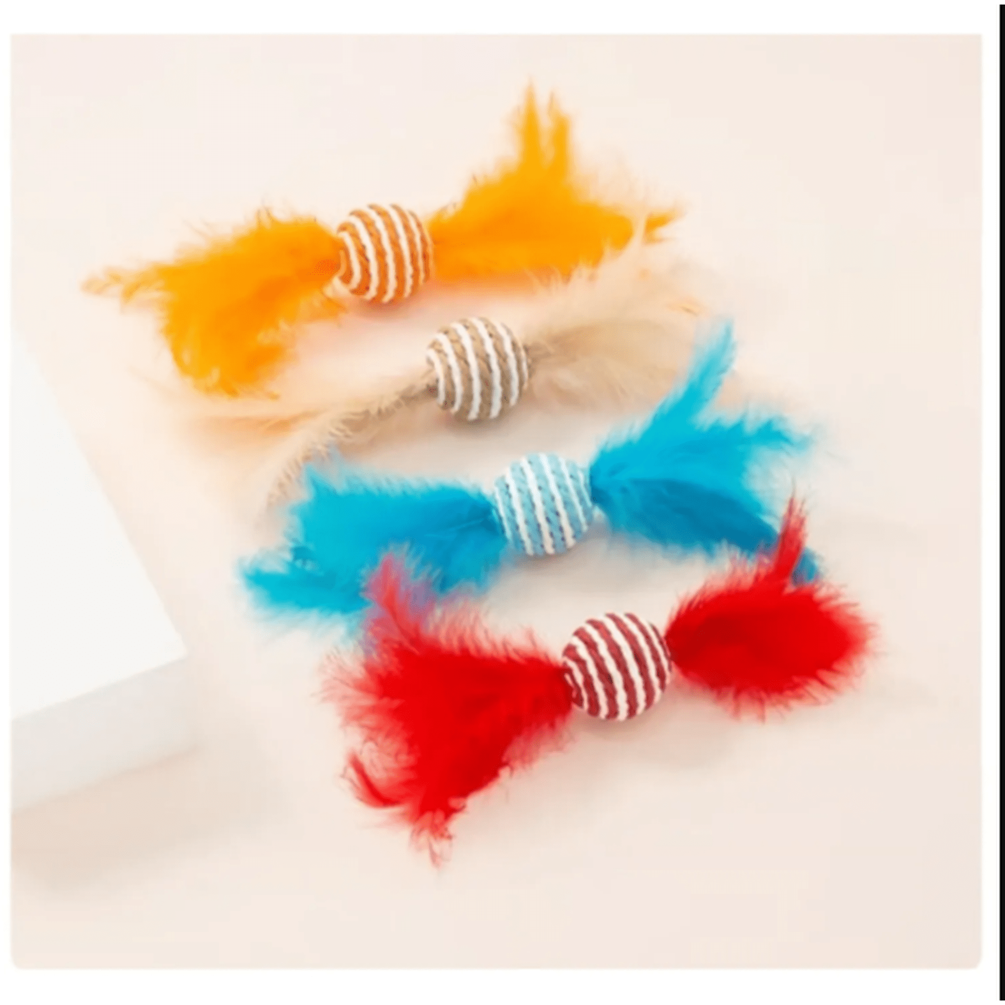 Juguete De Plumas Para Gatos Set 4 Unidades
