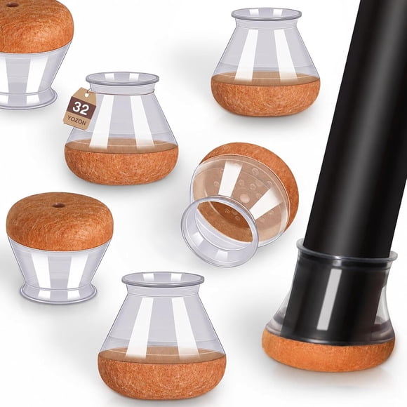 YOZON Protectores de fieltro y silicona para patas de sillas