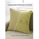 thumbnail image 4 of Funda Cojín Decorativo Algodon 45x45cm Cozy Nordico Botones Crema, 4 of 8