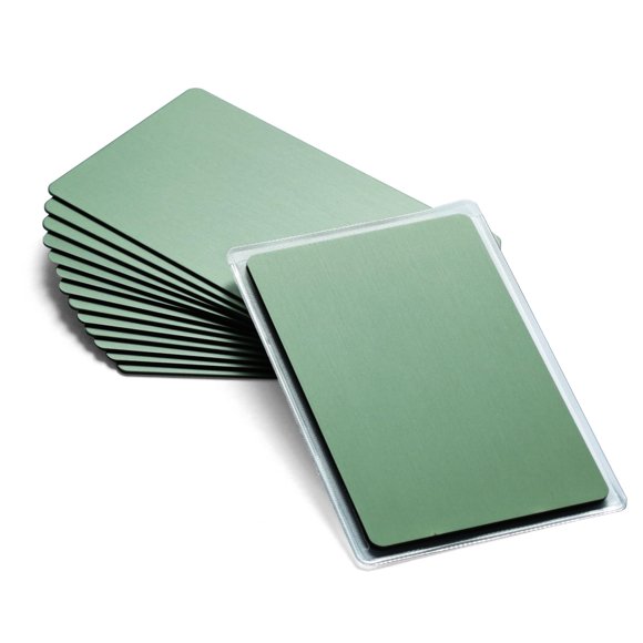Tarjetas de presentación OESDLTD 86 × 54 mm 0,8 mm Verde bosque profundo - Pack de 15