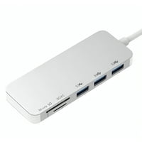 Genérico - Adaptador Type C Tipo C 3 X Usb 3.0, Tf, Micro Sd 5En1