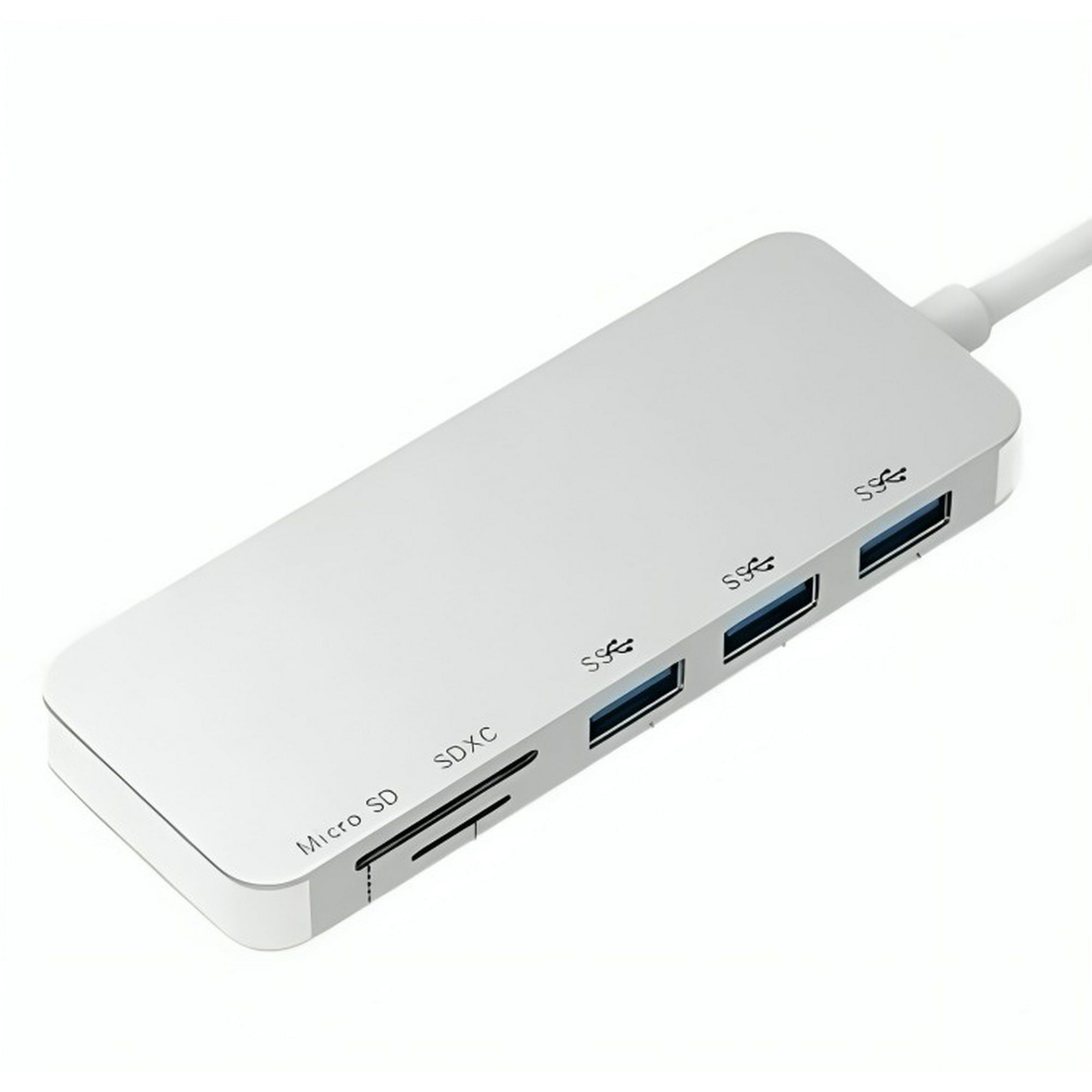 Genérico - Adaptador Type C Tipo C 3 X Usb 3.0, Tf, Micro Sd 5en1