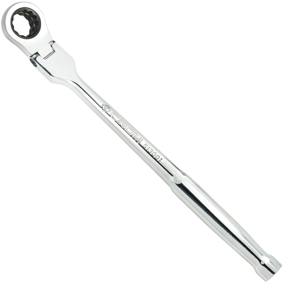 Llave de trinquete CROM Flex Head 10.5 pulgadas, 17 mm, 120 dientes y 12 puntos