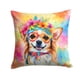 thumbnail image 1 of Almohada Decorativa Chihuahua Hippie Dawg, 1 of 6