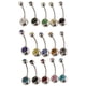 thumbnail image 1 of 15 piezas de moda joyería del cuerpo botón de bola de cristal ombligo ombligo anillo bar 18 g, 1 of 5