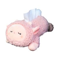 Bothyi - Soporte Para Pañuelos De Coche De Felpa, Bandeja De Pañuelos De Juguete De Animal De Peluche Creativo Suave, Contenedor De Ovejas