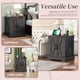 thumbnail image 3 of ON-TREND Farmhouse End Table with Charging Station, Rustic Wood Nightstand with Adjustable Shelf, 19.6"W Versatile Walnut Sofa Side Table with Barn Doors & Retro Hinges for Bedroom, Living Room, Grey, 3 of 3