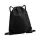 thumbnail image 5 of Mochila con cordón Bolsa con cordón Bolsas de Gimnasio Bolsas de PE Plegables Grandes Mochila para niños Adultos Fútbol Yoga Senderismo Playa Negro, 5 of 5