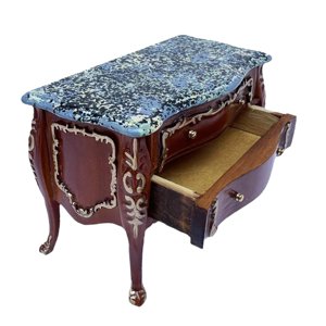 Magideal - Muebles De Casa De Muñecas, Accesorio De Muebles En Miniatura De Casa De Muñecas, Decoración De Estudio De Muebles De Madera, Decoración De Simulación Madera Roja