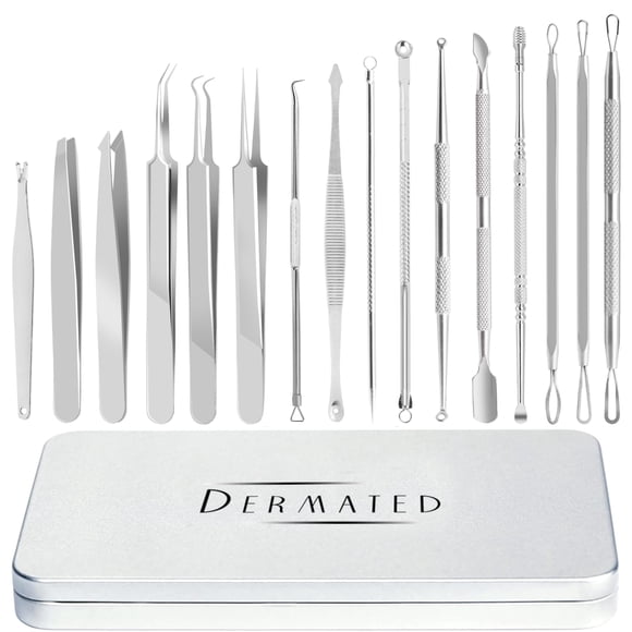 Kit De 16 Herramientas Para Eliminar Puntos Negros Y Extraer Granos