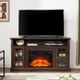 thumbnail image 3 of Classic TV Media Stand Modern Entertainment Console with 23" Fireplace Insert for TV Up to 65" with Open and Closed Storage Space, Espresso, 58.25"W*15.75"D*32"H, 3 of 3