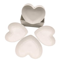 Magideal - Plato De Corazón Bandeja Para Servir El Día De San Valentín,Multifuncional,Platos Para Servir Frutas Irrompibles Platos En Forma De Corazón Para Dulce Blanco