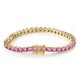 thumbnail image 2 of Pulseras de Tenis de Moissanita de 3 Mm para Mujer, Pulseras Doradas, Color D, Claridad VVS1, Diamante Rosa, Pulseras de Tenis, Pulseras de Plata Esterlina S925 para Mujer (6-9 Pulgadas), 2 of 6